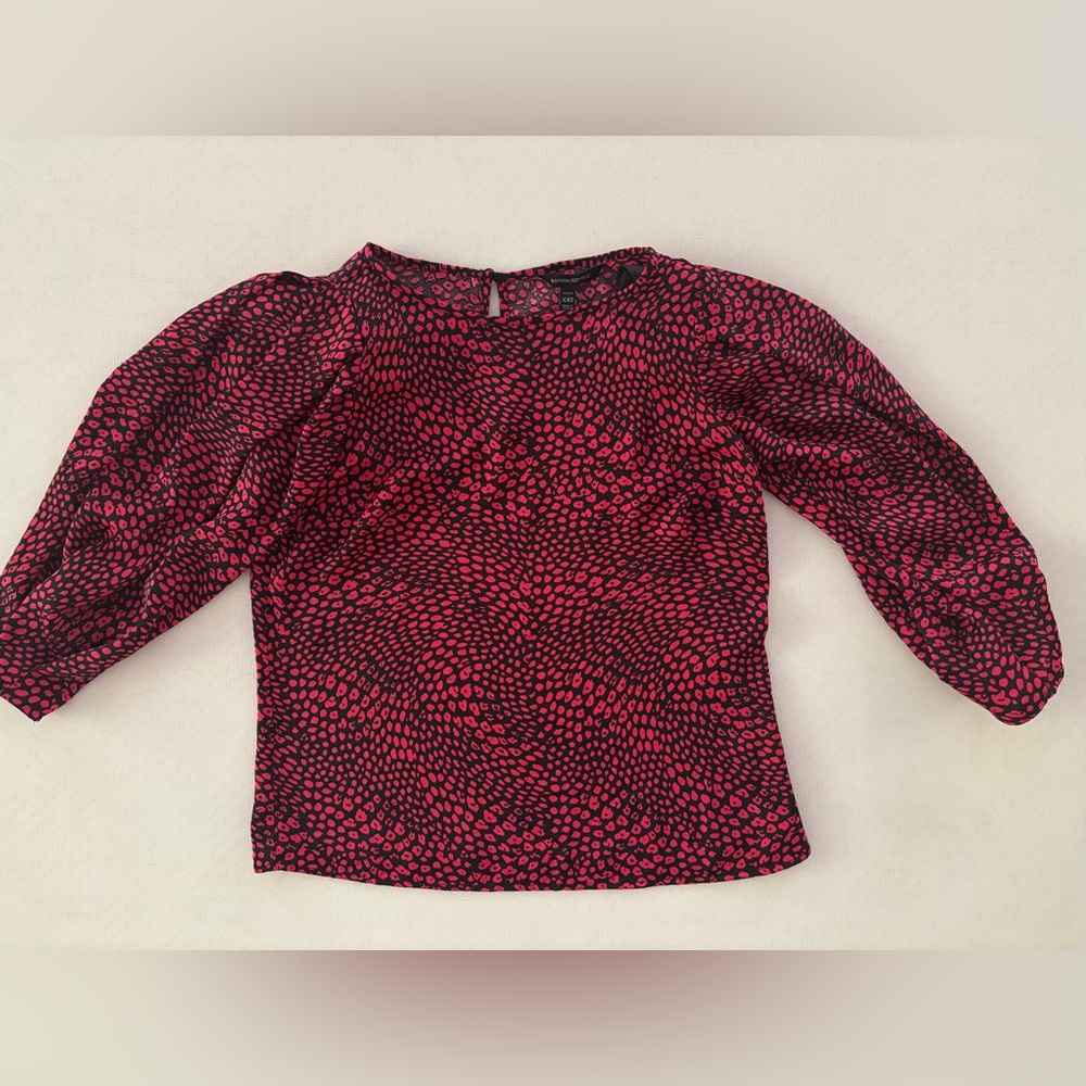 Banana Republic Red and Black Blouse